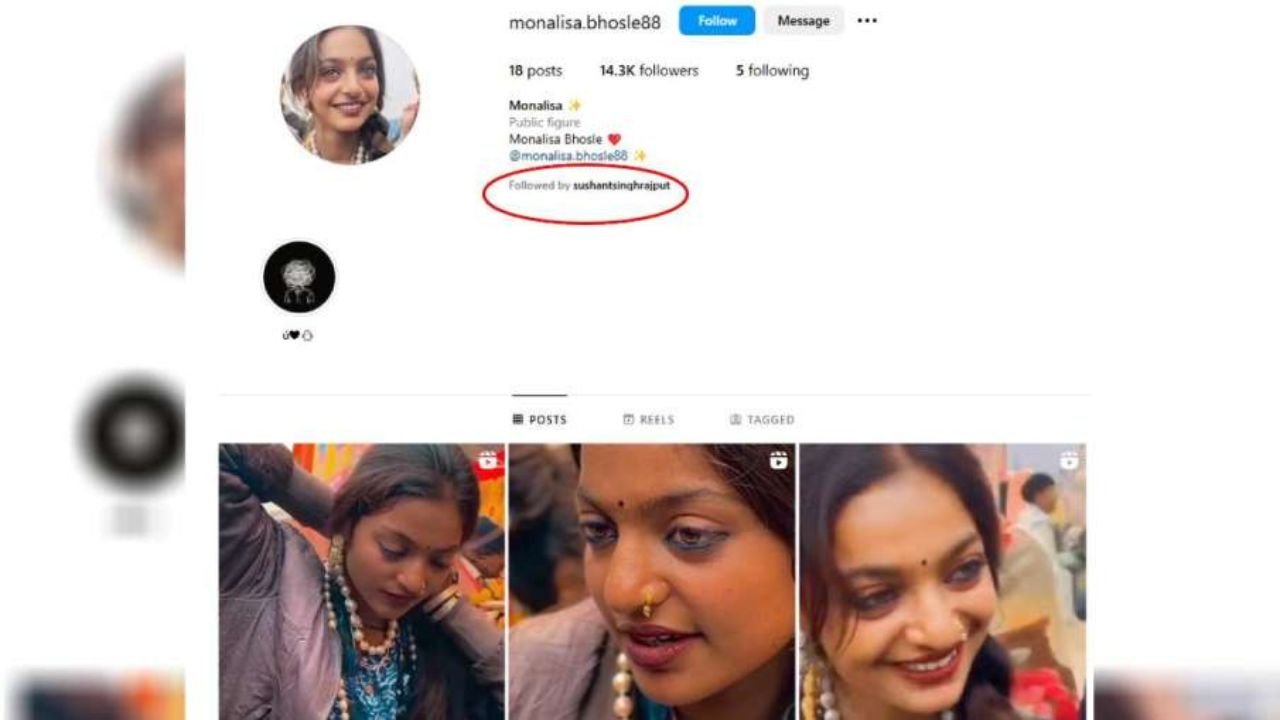 महाकुंभ की वायरल गर्ल Monalisa Bhosle की इंस्टाग्राम फॉलोअर्स लिस्ट में सबको चौंका देने वाला नाम, जानिए पूरी कहानी